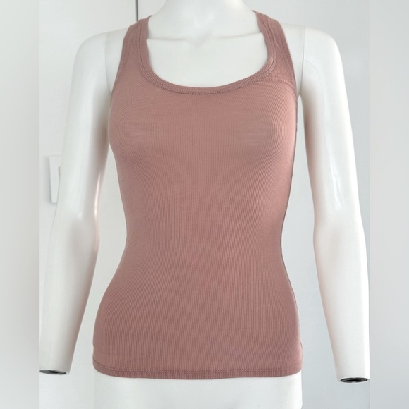 BCBG MaxAzria race back scoop neck tank top in blush pink size XXS - Picture 1 of 3